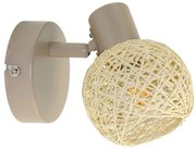 Стенно спот осветително тяло DEX 1xE14/10W/230V бежово/кремаво