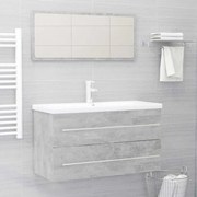 804849 vidaXL Комплект мебели за баня от 2 части, бетонно сив, ПДЧ