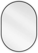 Mexen Loft овално огледало за баня 70 x 50 см, черна рамка - 9851-070-050-000-70