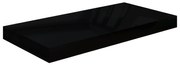 323766 vidaXL Окачен стенен рафт, черен гланц, 50x23x3,8 см, МДФ