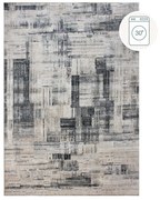 Сив килим подходящ за пране 152x230 cm Silas Abstract – Flair Rugs