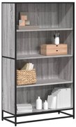 3300848 vidaXL Библиотека, сив сонома, 80,5x35x139 см, инженерно дърво