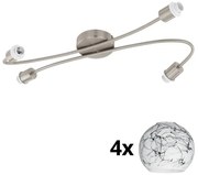 Eglo - LED Спот MY CHOICE 4xE14/4W/230V хром/бял/черен