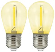 КОМПЛЕКТ 2x LED крушка PARTY E27/0,3W/36V жълта