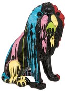 Статуя atmosphera Lion, 60 см, Черна смола