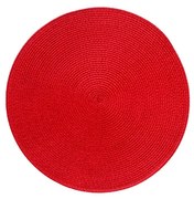 Horecano - Подложка за хранене кръгла ф38см PVC червена (9964)