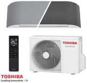 Инверторен климатик Toshiba Haori RAS-B10N4KVRG-E/RAS-10J2AVSG-E1, 10000 BTU, 17 м2, A+++/A+++, Wi-Fi, R-32, Сив