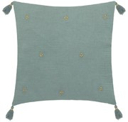 Декоративна възглавница atmosphera Gold, 40x40 cm - Целадон