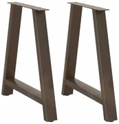 4012859 vidaXL Крака за трапезарна маса, А-образни, 2 бр., 80 x (72-73) см, стомана