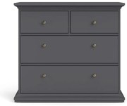 Сив нисък скрин 96x87 cm Paris – Tvilum