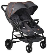 Детска количка за близнаци Rome MONI - черна