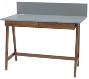 Сиво бюро с основа от ясенова дървесина, дължина 110 cm Luka Oak - Ragaba