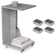 ХУГО Бетон Милениум - ПОМОЩНИК 2в1 НА КОЛЕЛА/КРАКА - МОБИЛНА ПОМОЩНА МАСА ЗА ДНЕВНА/ СПАЛНЯ/ ДЕТСКА СТАЯ