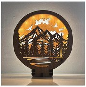 Li-Go 23583/DUB2 - Димируема настолна LED декорация LED/12W/230V 20x22 см дъб