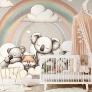 Тапет – Детски животни с дъга