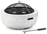 Fieldmann - Преносимо огнище за дърва с решетка бял