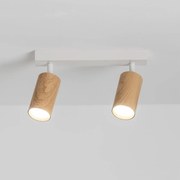 Brilagi - Спот SELE 2xGU10/30W/230V бял/дъбов декор