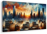 Картина на платно – Град в слънчева светлина