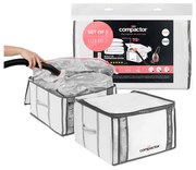 Вакуумни подсилени текстилни кутии за съхранение на дрехи в комплект 2 бр. 42x25x25 cm Life – Compactor