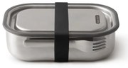 Кутия за храна Black+Blum BAM-SS-L018, 1 l, Правоъгълна, Подходяща за фурна, Без BPA, Неръждаема стомана, Сив