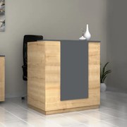 Gemini TopMebel рецепция от меламин в цвят дъб - антрацит 100x70x110cm.