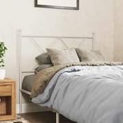 376579 vidaXL Метална резервна табла за легло, бяла, 90 см