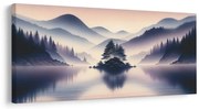 Картина на платно – Спокойно езеро в планините