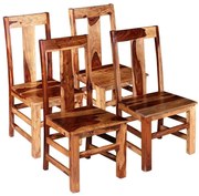 274763 vidaXL Трапезни столове, 4 бр, масивно дърво