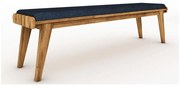 Дъбова пейка със синя седалка Retro - The Beds
