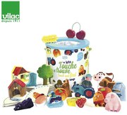 Vilac - Дървени фигурки игра за усещания Ферма 2410
