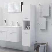 804997 vidaXL Шкаф за баня, бял, 30x30x130 см, инженерно дърво