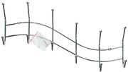 Стенна вълнообразна закачалка 13,5x44,5 см, лъскав хром