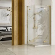 Душ кабина REA Hugo 100x100  Gold Brush