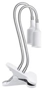 Гъвкава настолна лампа с клипс PLANTY 2xE27/30W/230V бяла за растения