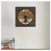 Li-Go 23537/DUB2 - LED часовник с регулируема яркост LED/10W/5V 20000 mAh 42x42 cm дъб + ДУ