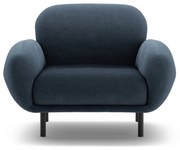 Тъмносиньо кресло от букле Poppy – Micadoni