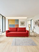 Диван Kleio Триместен-195φ 80β εκ.-Κόκκινο