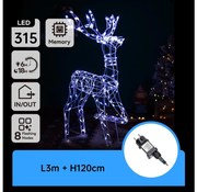 Aigostar - LED външна коледна декорация LED/3,6W/31/230V 6500K 120cm IP44 северен елен