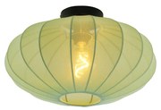 Японска таванна лампа зелена с текстилен абажур - Bida