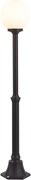 Класическа външна подова лампа черна с опалово стъкло 140 см IP44 - Champs