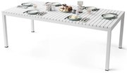 ЯСУ Бяла - МОДЕРНА ПРАВОЪГЪЛНА ГРАДИНСКА МАСА (за кухня, кафене, градина) - 210 см