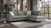 Ъглов диван Hannah-Сиво специално-Ляво
