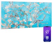 Klarstein Wonderwall Air Art Smart, инфрачервен нагревател, 120 х 60 см, 700 W, приложение, бадемов цвят