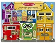 Melissa & Doug - Busy Board - Дървена образователна игра - Дъска с ключалки