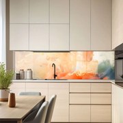 Стъклен АРТ гръб за кухня - Цветен дим