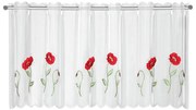 Бяла завеса 155x45 cm Poppies – Sehlbach