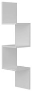 Бяла стенна етажерка с рафтове Corner - Furny Home