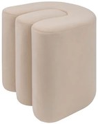 Пуф atmosphera Bolan, Кадифе, Бежов