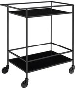 Черна бар количка със стоманена конструкция Vita - House Nordic