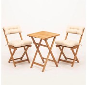 Балконски комплект с възглавници бук